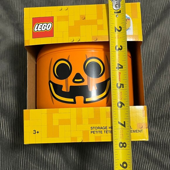 LEGO Storage Head – Small, Pumpkin - Picture 2 of 2